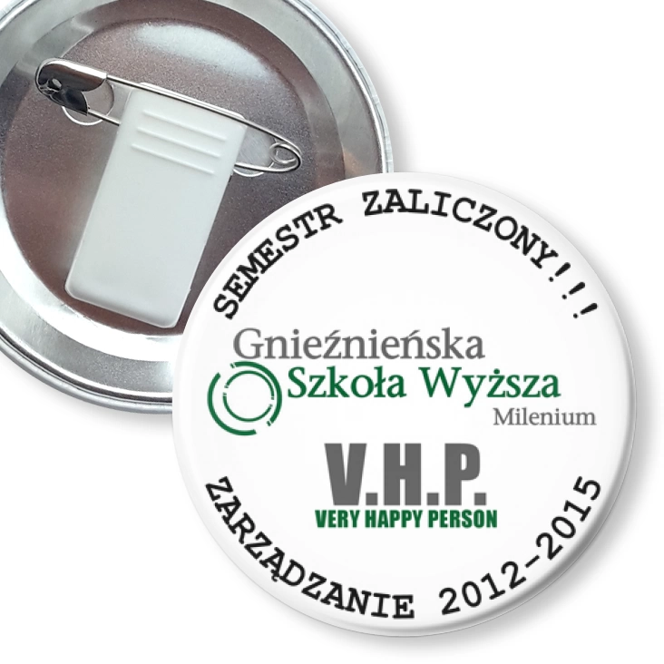 przypinka z żabką i agrafką Milenium - V.H.P.