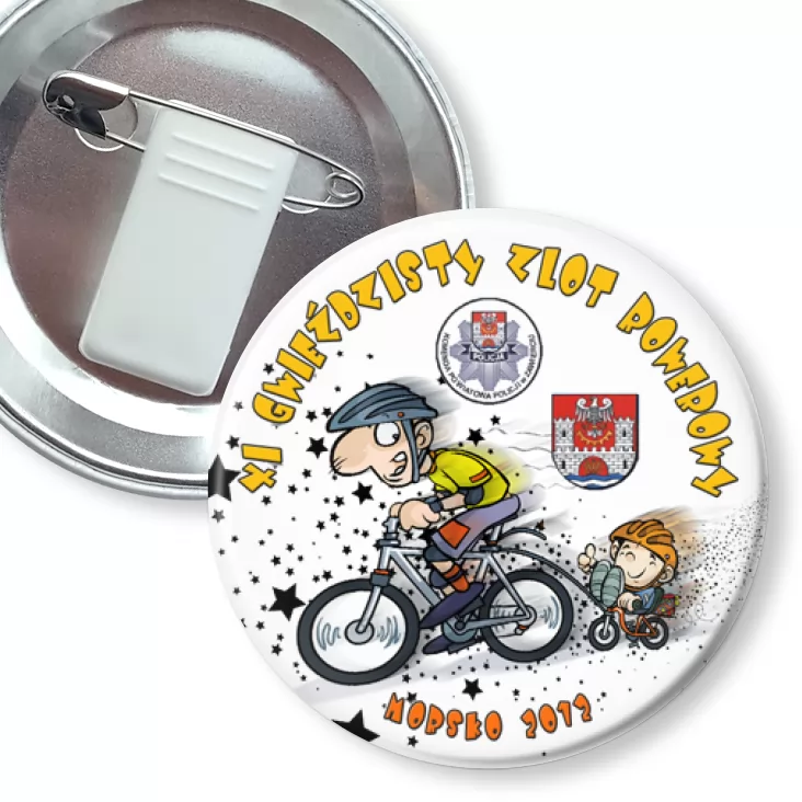przypinka z żabką i agrafką Morsko 2012