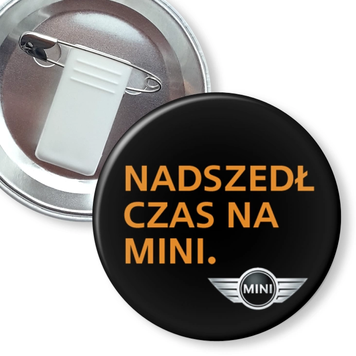 przypinka z żabką i agrafką Nadszedł czas na mini