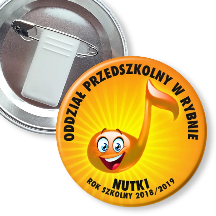 przypinka z żabką i agrafką Nutki