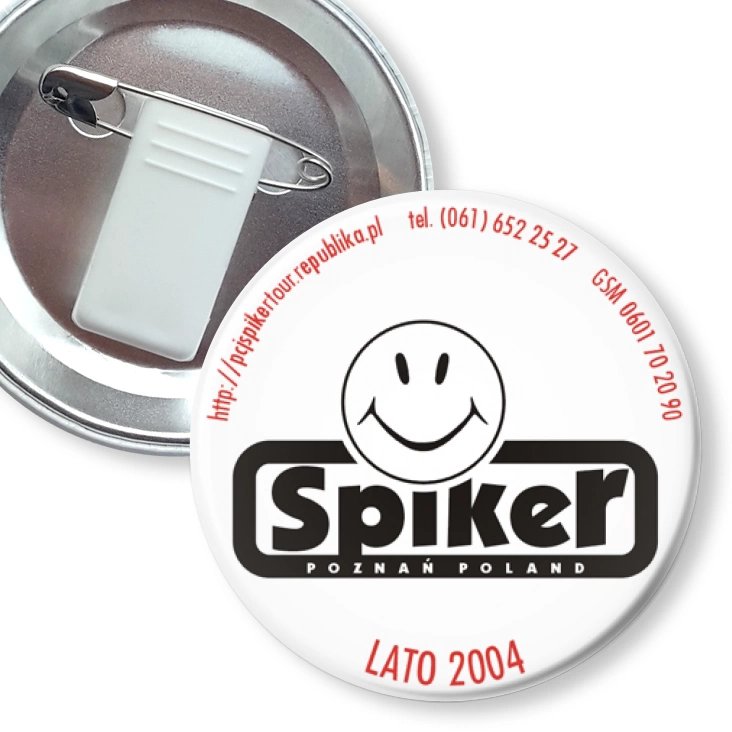 przypinka z żabką i agrafką Spiker