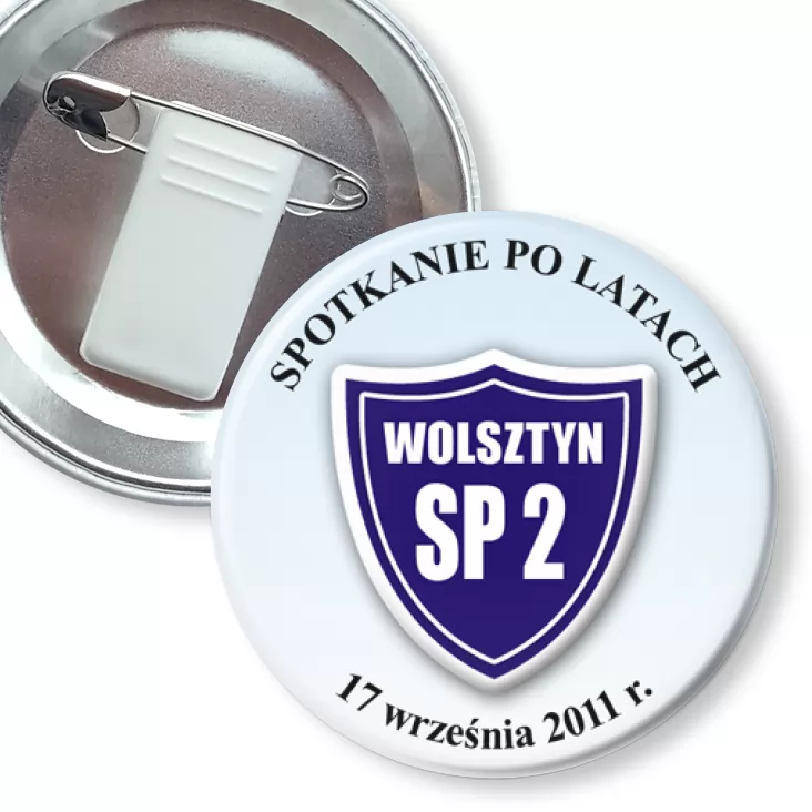 przypinka z żabką i agrafką Spotkanie po latach
