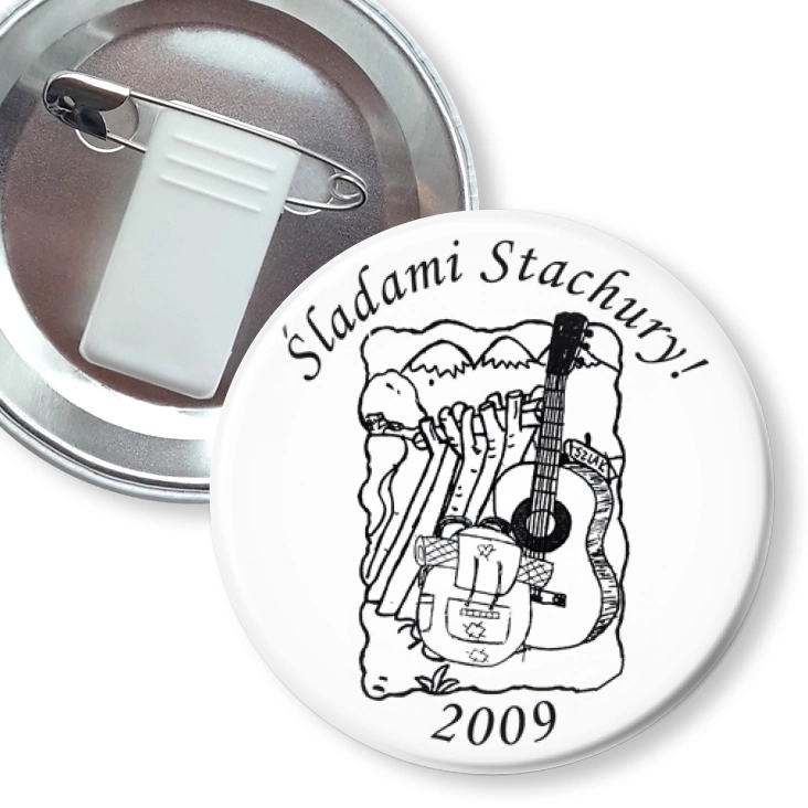 przypinka z żabką i agrafką Stachuriada 2009