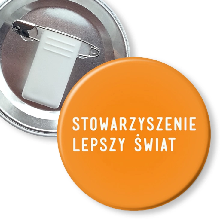 przypinka z żabką i agrafką Stowarzyszenie Lepszy Świat