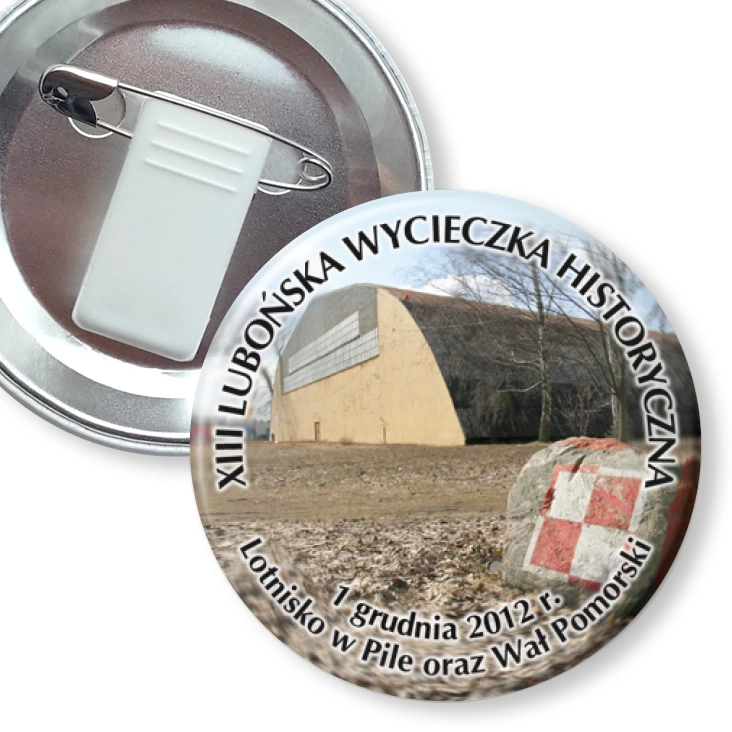 przypinka z żabką i agrafką XIII Lubońska Wycieczka Historyczna