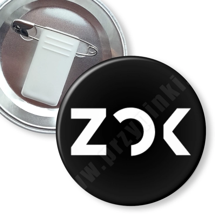 przypinka z żabką i agrafką ZOK