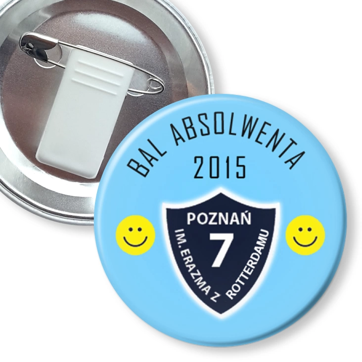 przypinka z żabką i agrafką Bal Absolwenta 2015