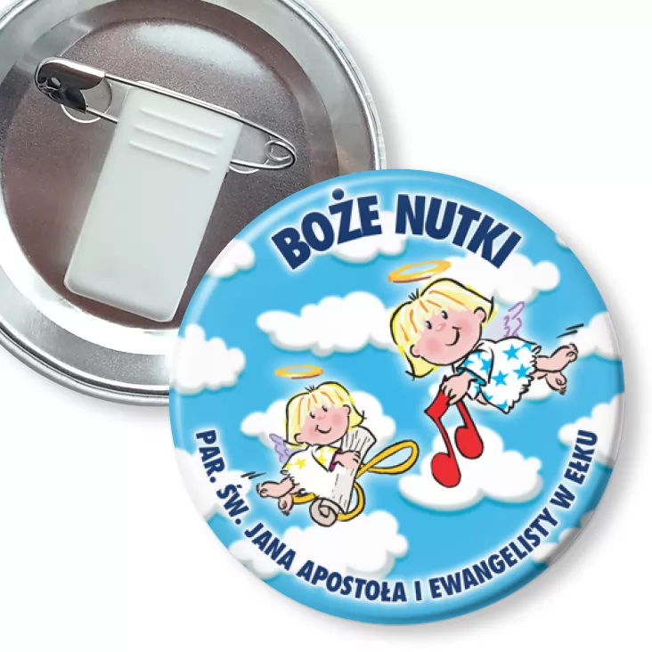 przypinka z żabką i agrafką Boże Nutki