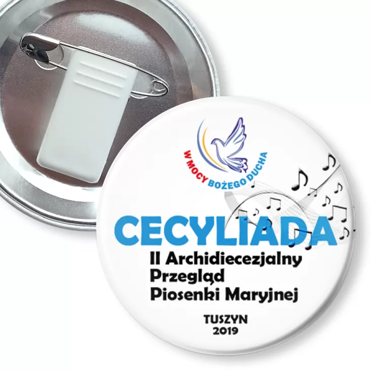 przypinka z żabką i agrafką Cecyliada
