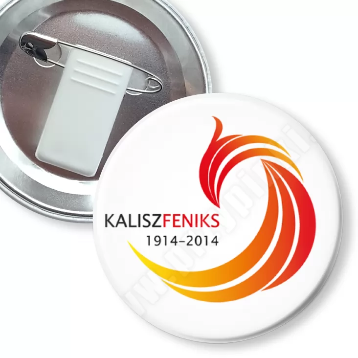 przypinka z żabką i agrafką Feniks Kalisz