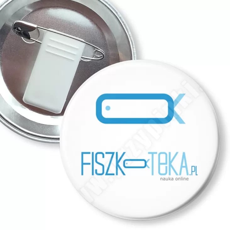 przypinka z żabką i agrafką Fiszkoteka.pl
