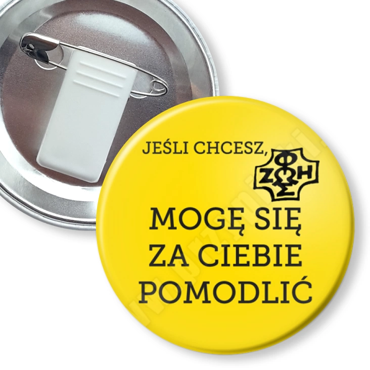 przypinka z żabką i agrafką Foska