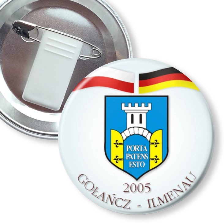 przypinka z żabką i agrafką Gołańcz-Ilmenau 2005
