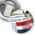 Przypinka z żabką i agrafką Gra Miejska - Poznań 2012 - Chorwacja