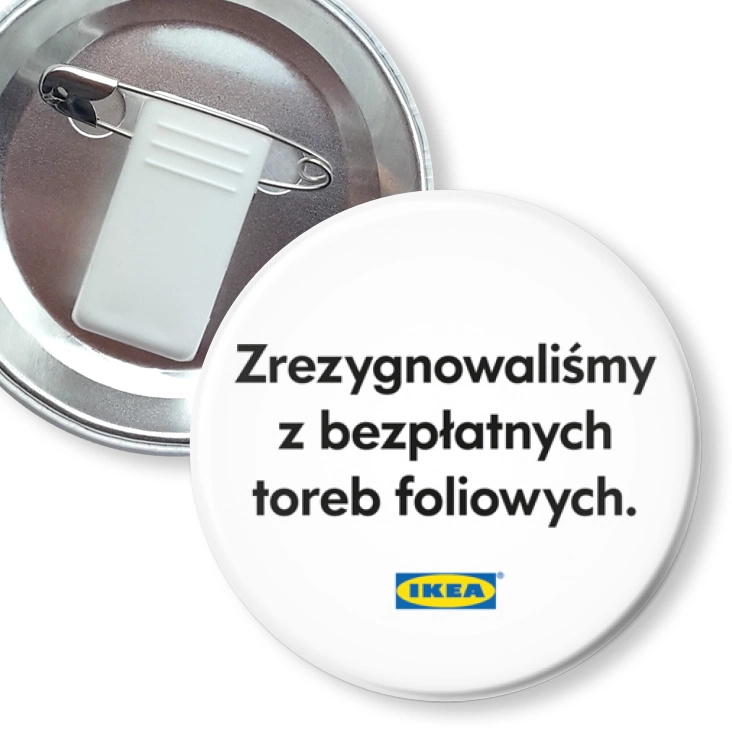 przypinka z żabką i agrafką IKEA