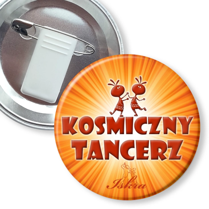 przypinka z żabką i agrafką Iskra - Kosmiczny Tancerz