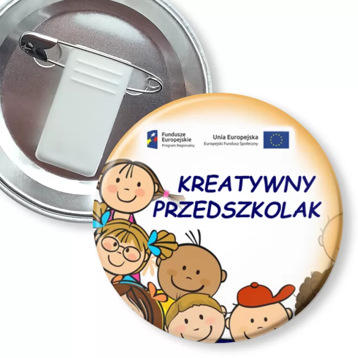 przypinka z żabką i agrafką Kreatywny Przedszkolak