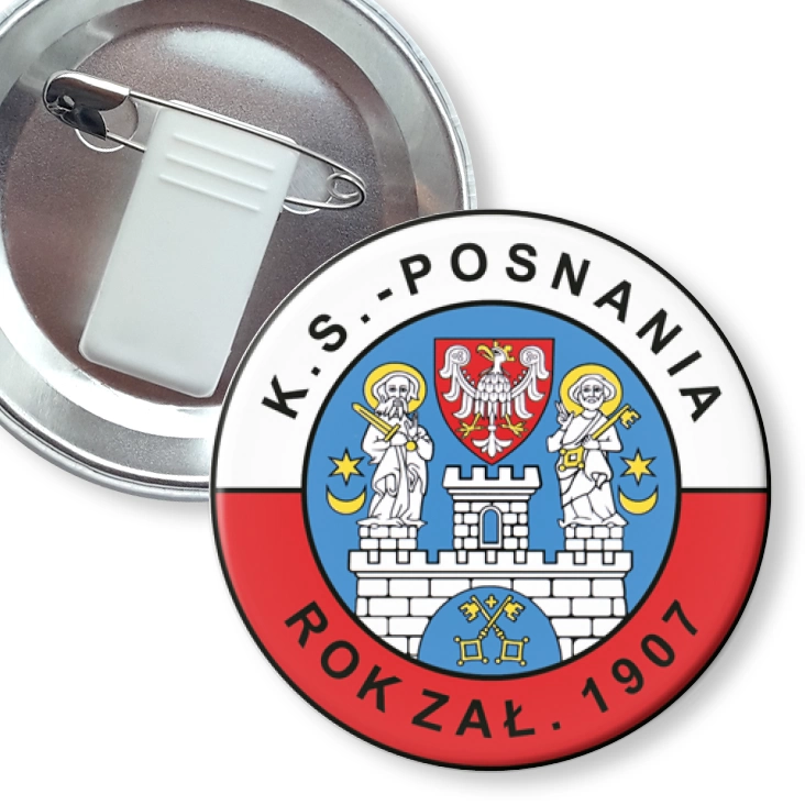 przypinka z żabką i agrafką K.S. - POSNANIA