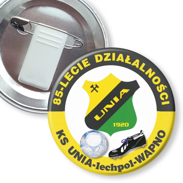 przypinka z żabką i agrafką KS UNIA - lechpol - WAPNO