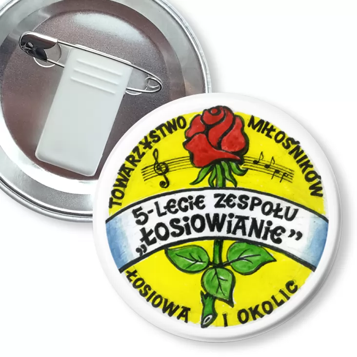 przypinka z żabką i agrafką Łosiowianie