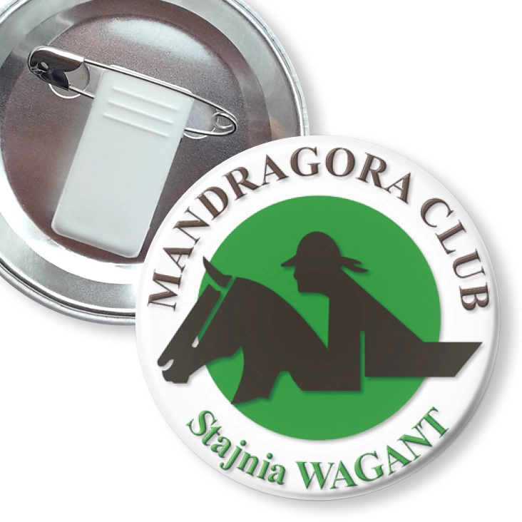 przypinka z żabką i agrafką Madragora Club