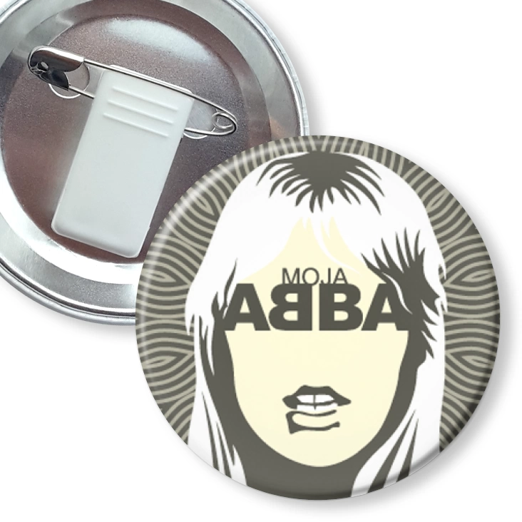 przypinka z żabką i agrafką Moja ABBA