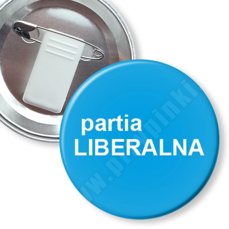 przypinka z żabką i agrafką Partia liberalna