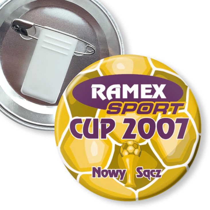 przypinka z żabką i agrafką Ramex Sport Cup 2007