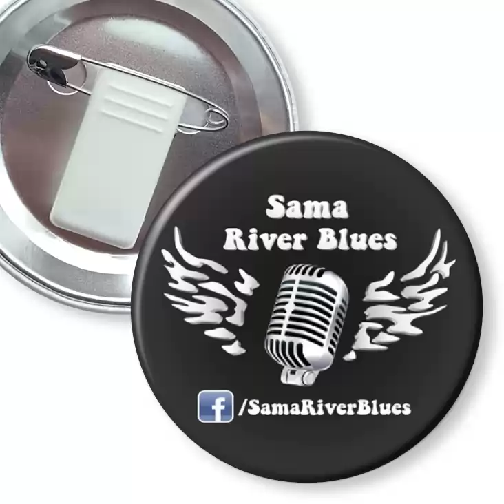 przypinka z żabką i agrafką Sama River Blues