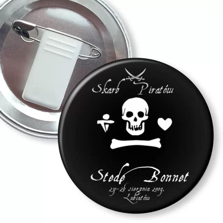 przypinka z żabką i agrafką Skarb Piratów D