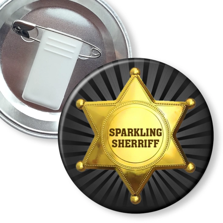 przypinka z żabką i agrafką Sparkling Sherriff