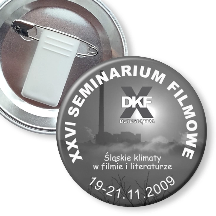 przypinka z żabką i agrafką XXVI Seminarium Filmowe