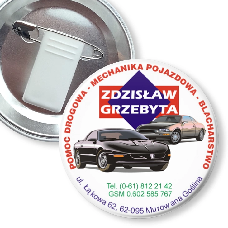 przypinka z żabką i agrafką Zdzisław Grzebyta