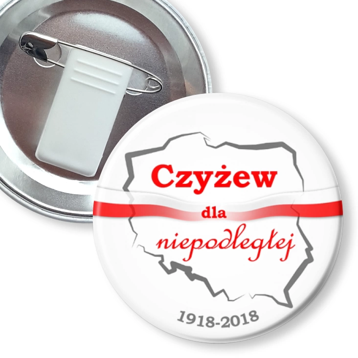 przypinka z żabką i agrafką Czyżew