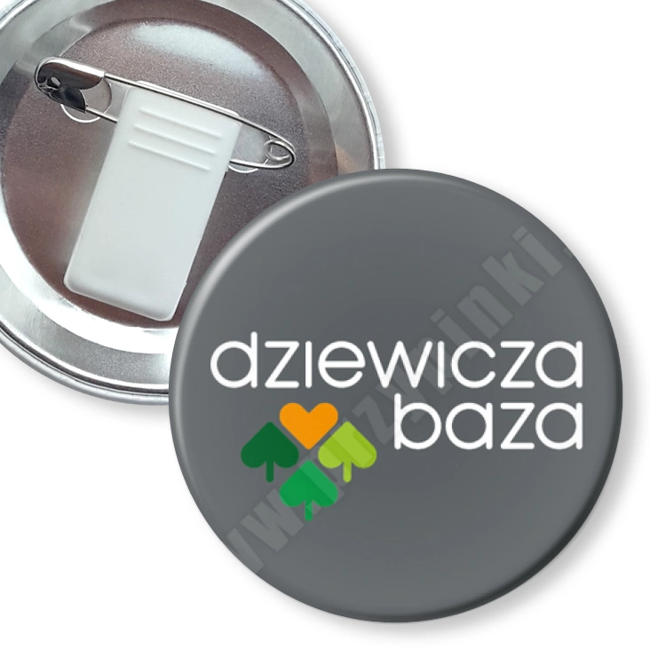 przypinka z żabką i agrafką Dziewicza Baza