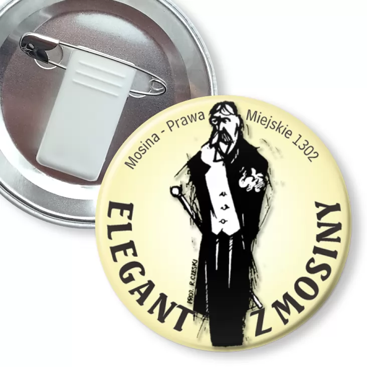 przypinka z żabką i agrafką Elegant z Mosiny