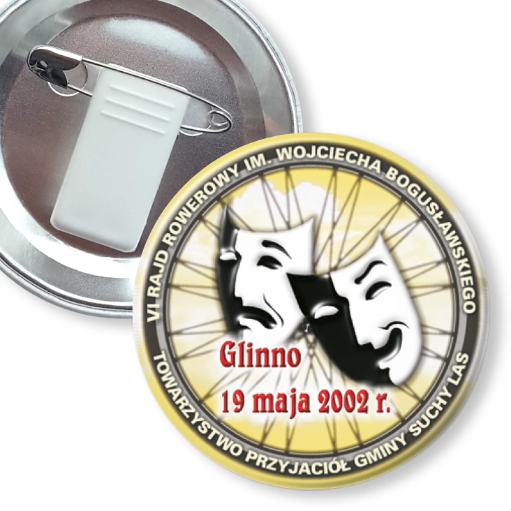 przypinka z żabką i agrafką Glinno 2002
