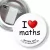 Przypinka z żabką i agrafką I love maths - Matura 2013