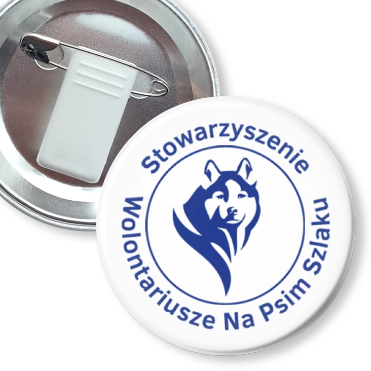przypinka z żabką i agrafką Na pism szlaku