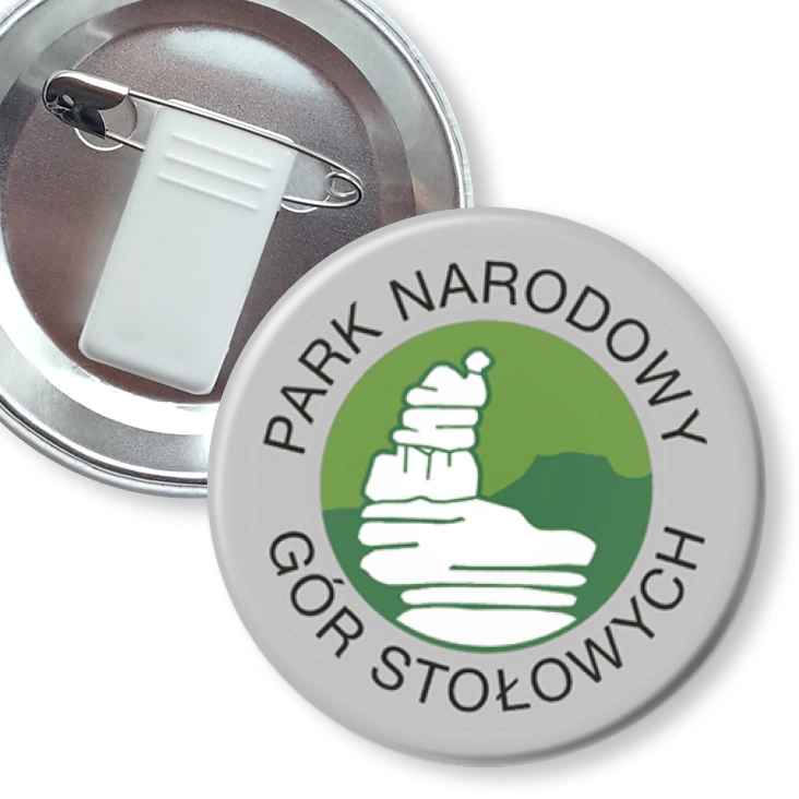 przypinka z żabką i agrafką Park Narodowy Gór Stołowych