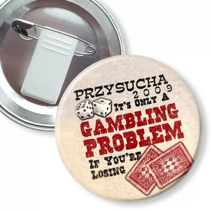 przypinka z żabką i agrafką Przysucha 2009