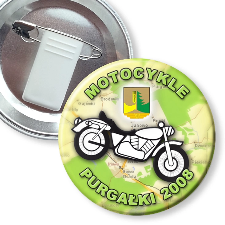 przypinka z żabką i agrafką Purgałki 2008