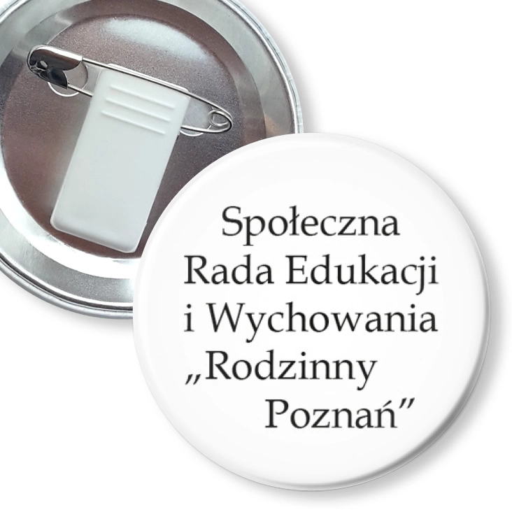 przypinka z żabką i agrafką Rodzinny Poznań