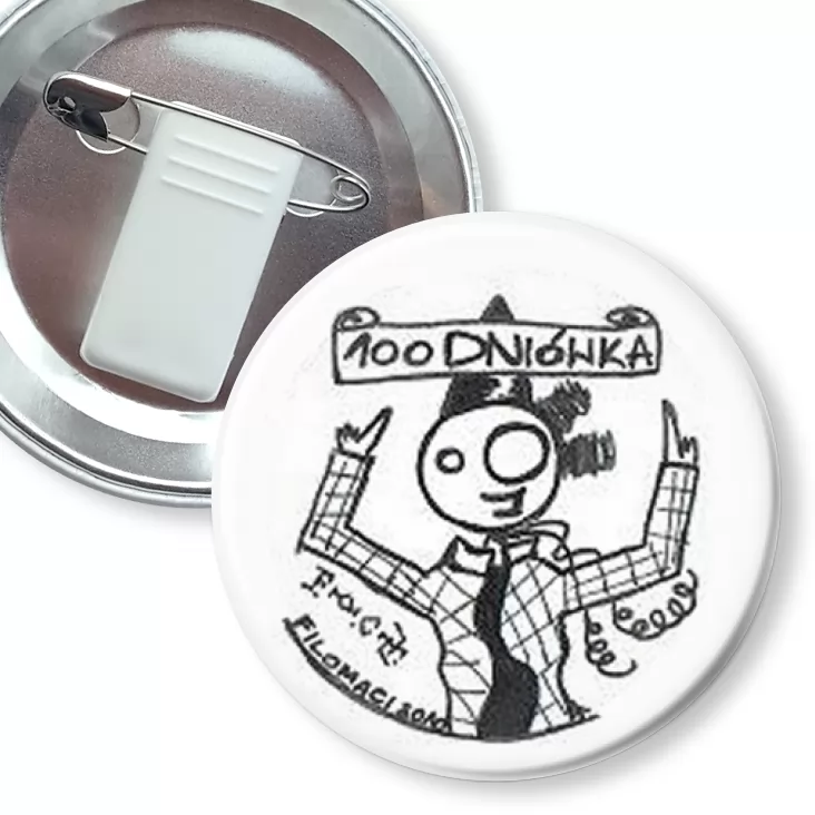 przypinka z żabką i agrafką Studniówka 2010