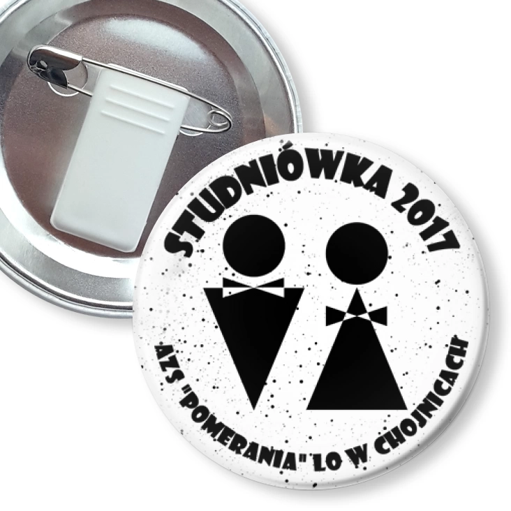 przypinka z żabką i agrafką Studniówka - AZS POMERANIA