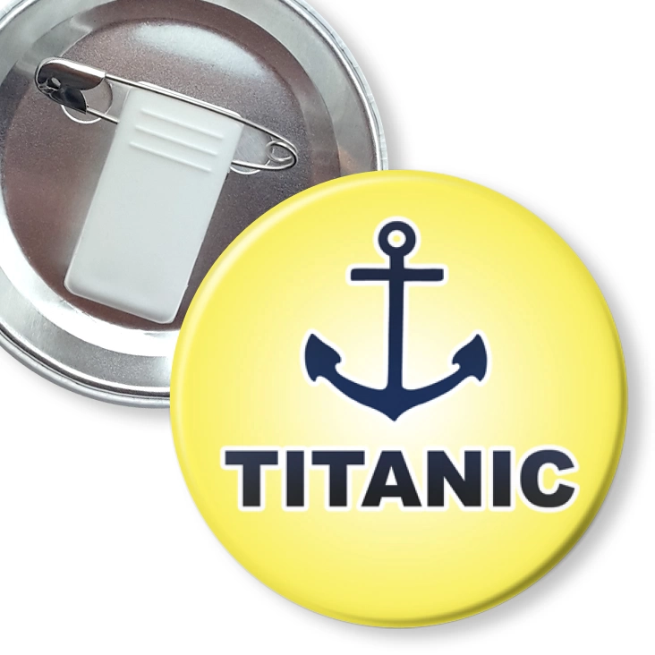 przypinka z żabką i agrafką TITANIC