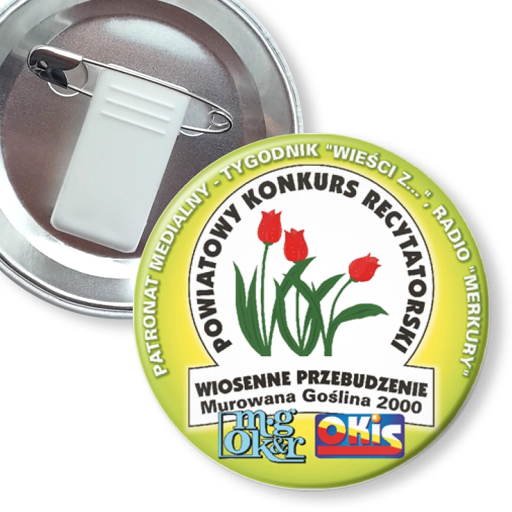 przypinka z żabką i agrafką Wiosenne Przebudzenia 2000