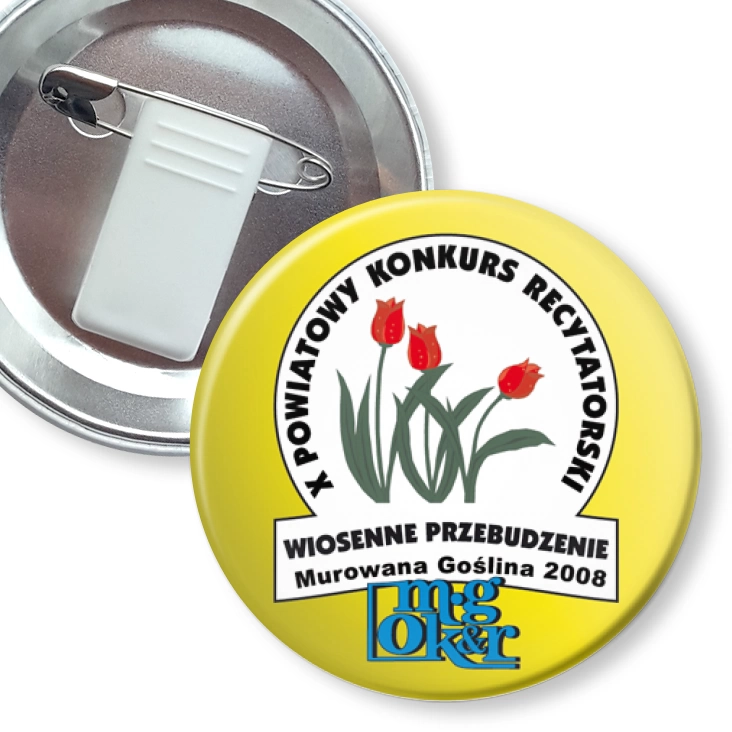 przypinka z żabką i agrafką Wiosenne Przebudzenie 2008