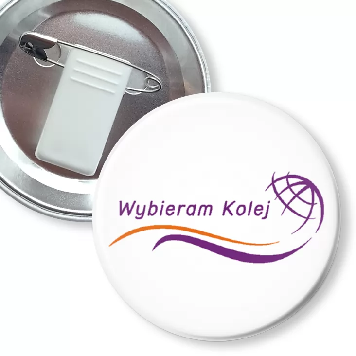 przypinka z żabką i agrafką Wybieram kolej B