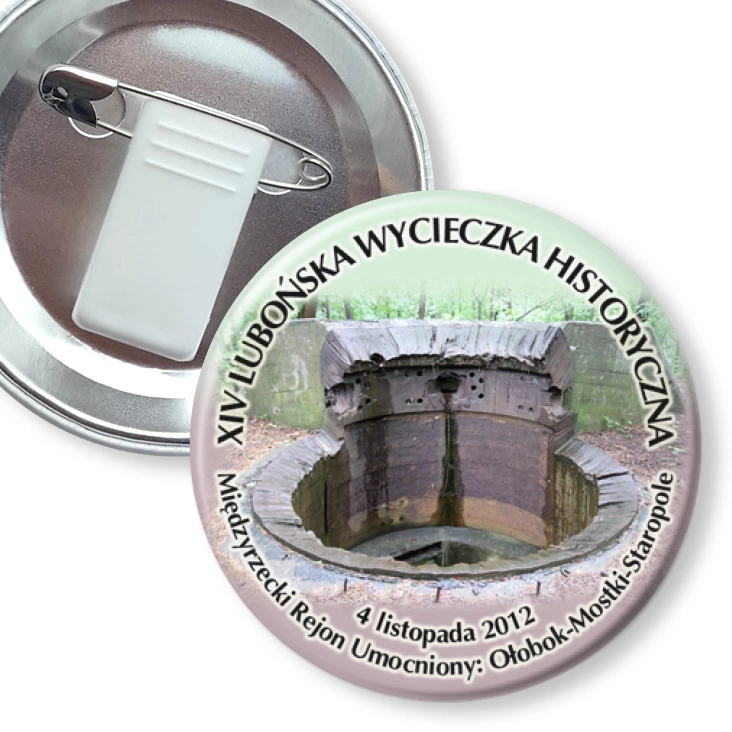 przypinka z żabką i agrafką XIV Lubońska Wycieczka Historyczna